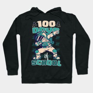 100 Days of school featuring an Astronaut Dabbing #4 Hoodie